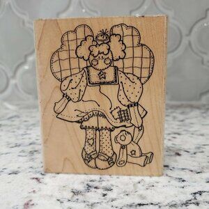 1995 Annette Allen Watkins #J1364 "Lauren Angel" Wood Mounted Rubber Stamp